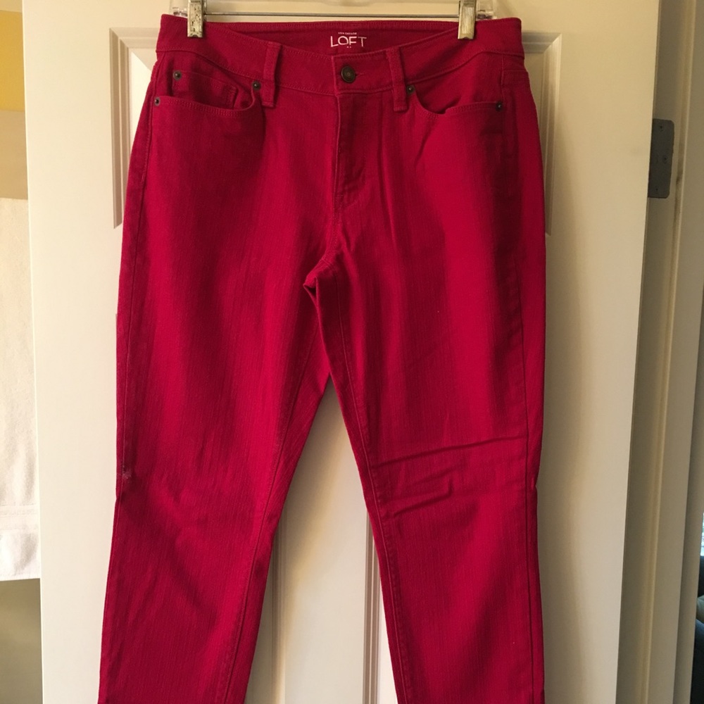 Ann Taylor loft red jeans
